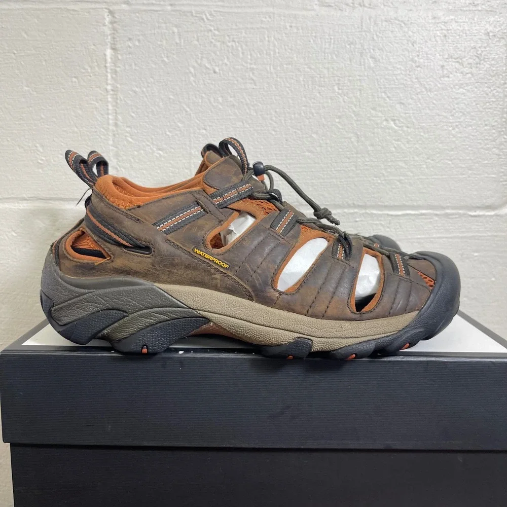 KEEN Arroyo II‎ Brown Leather Outdoor Hiking Sandals Waterproof Men's Size 11.5